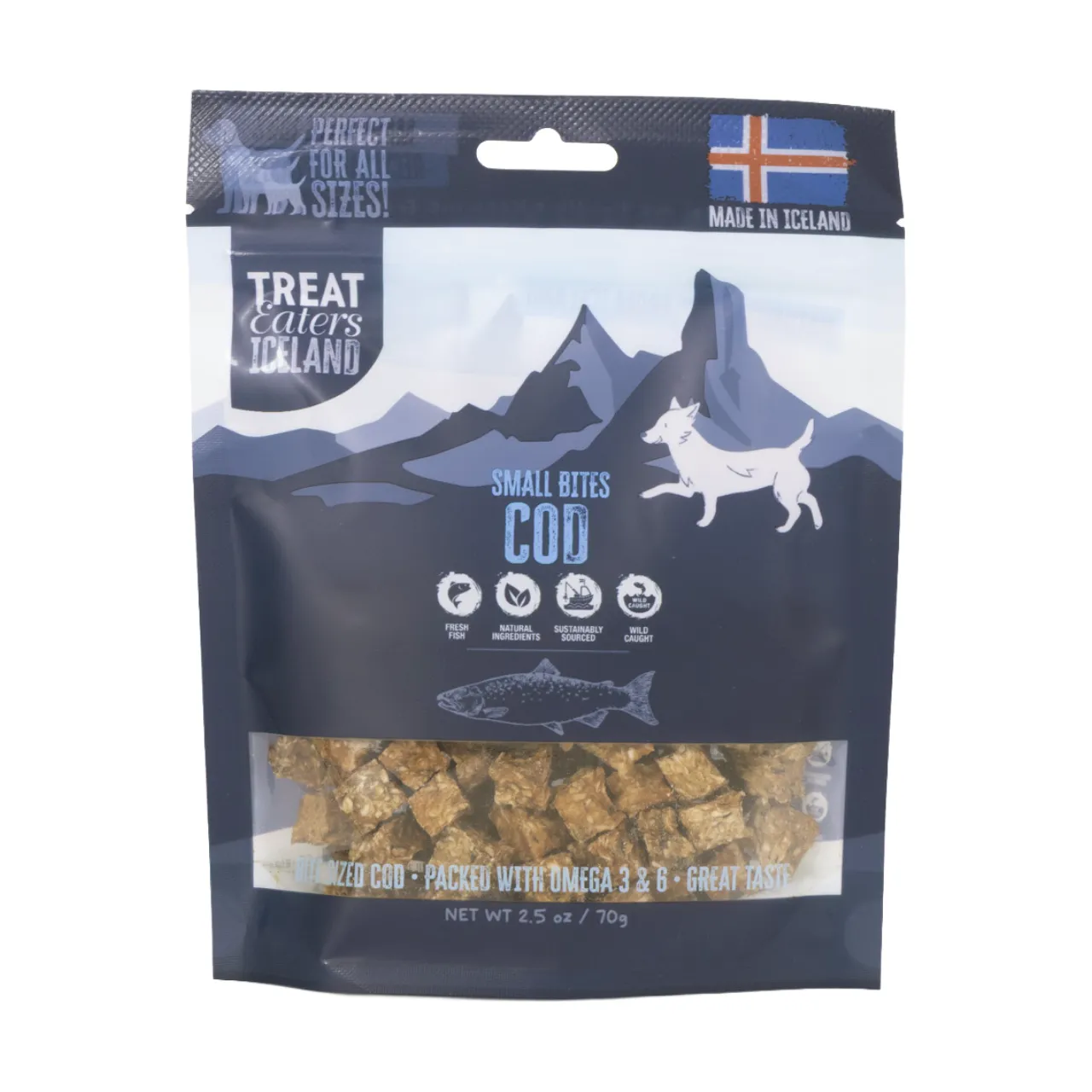 Treateaters Iceland torskebidder til hund 70 g